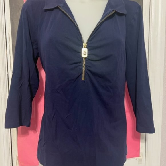 Michael Kors Blue Top Size Medium - Picture 1 of 7